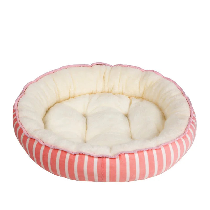Cama Redonda de Felpa Suave para Perros y Gatos – El descanso perfecto para tu mascota en cualquier estación