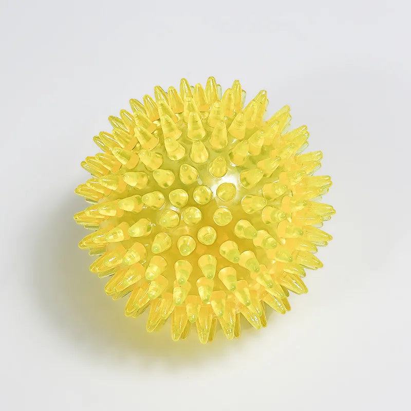 Pelota de goma TPR para perros – Limpieza dental y juego interactivo