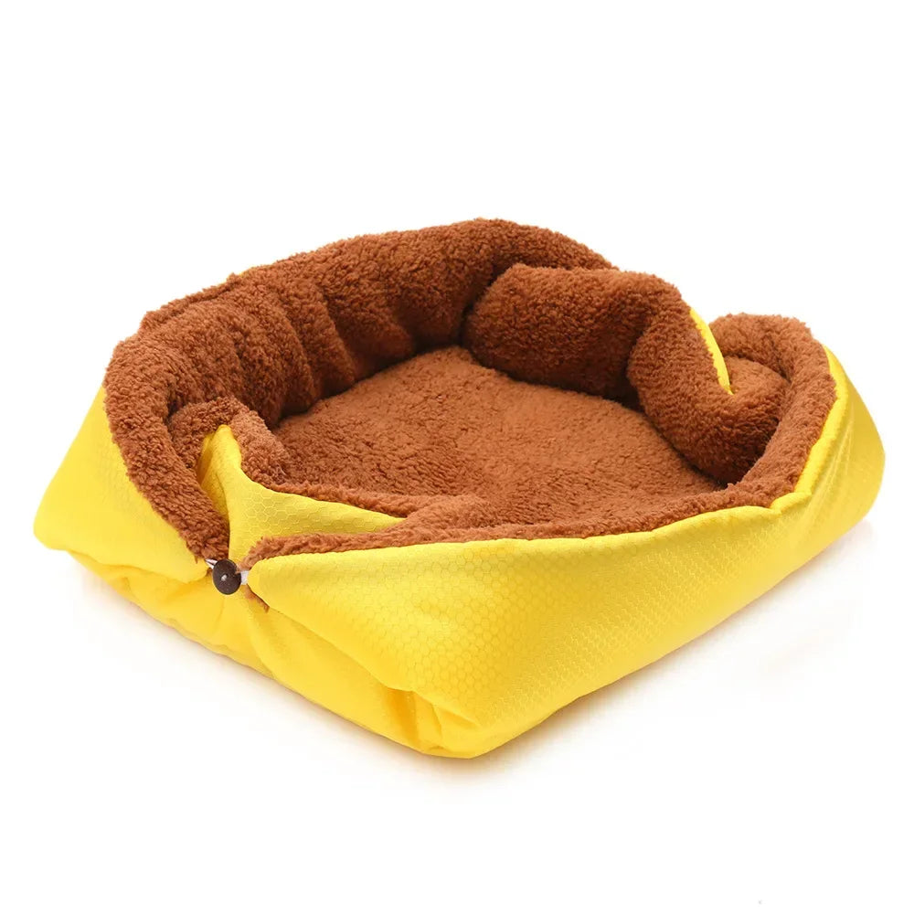 Cama Acolchada para Gatos y Perros Pequeños – Suave, Cálida y Antideslizante