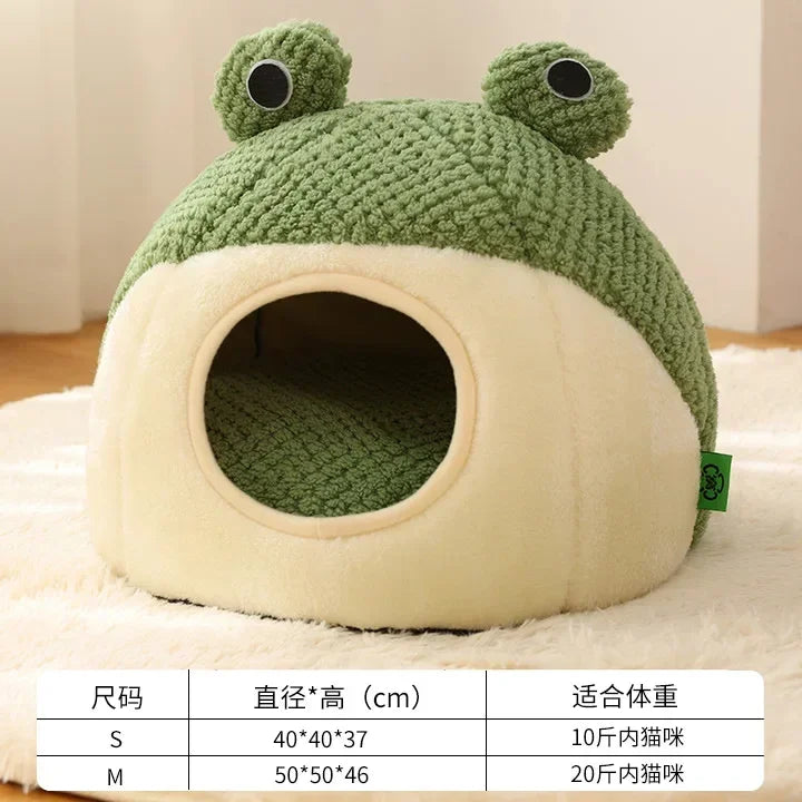 Cama Nido para Gatos BPEDT – Diseño Divertido en Forma de Rana