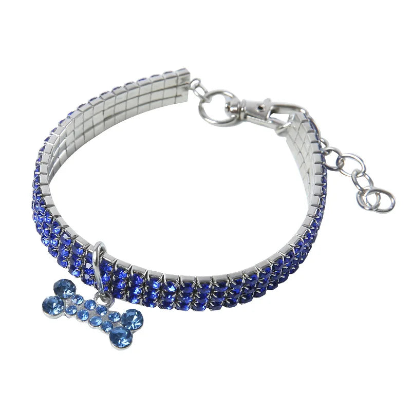 Collar Brillante con Diamantes de Imitación para Perros – Elegancia y brillo para tu mascota en cada paseo