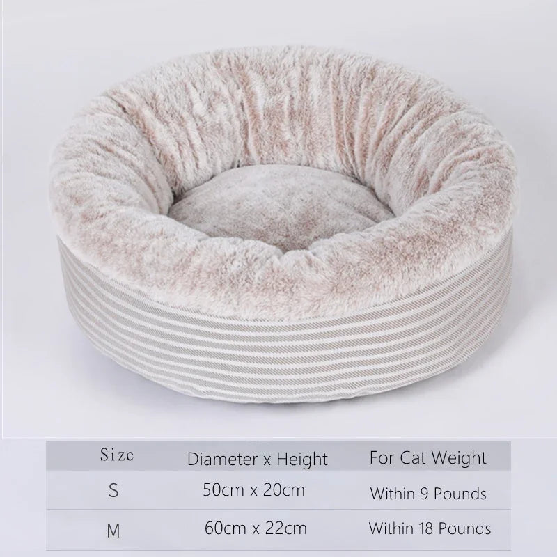 Cama para Gatos y Perros Pequeños – Suave, Cálida y Plegable