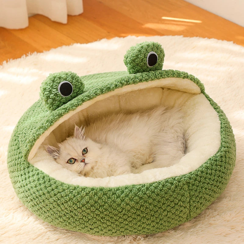 Cama Nido para Gatos BPEDT – Diseño Divertido en Forma de Rana