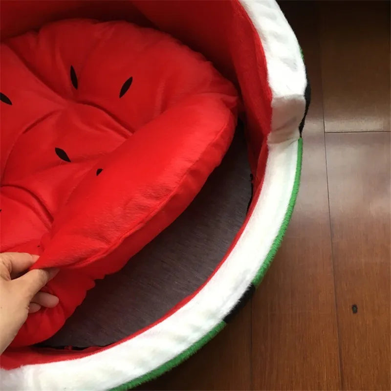 Cama Redonda para Perros y Gatos – Suave, Transpirable y Estampado Divertido