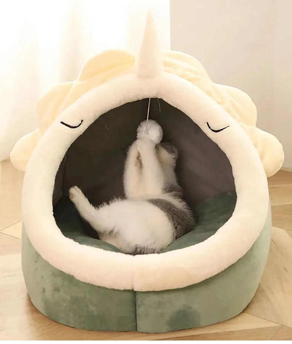 Cama para Gatos Suave de Felpa con Cojín Doble Cara – Comodidad y estilo para el descanso perfecto de tu gato