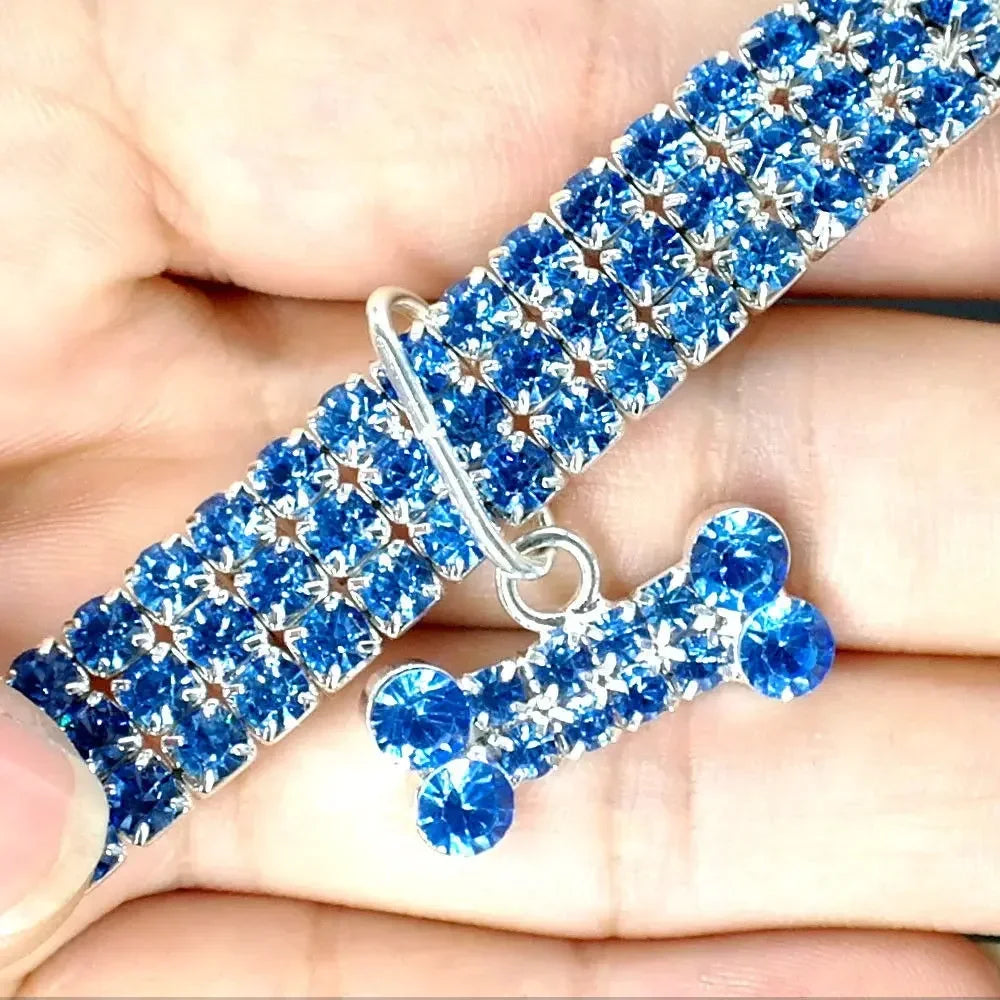 Collar Brillante con Diamantes de Imitación para Perros – Elegancia y brillo para tu mascota en cada paseo