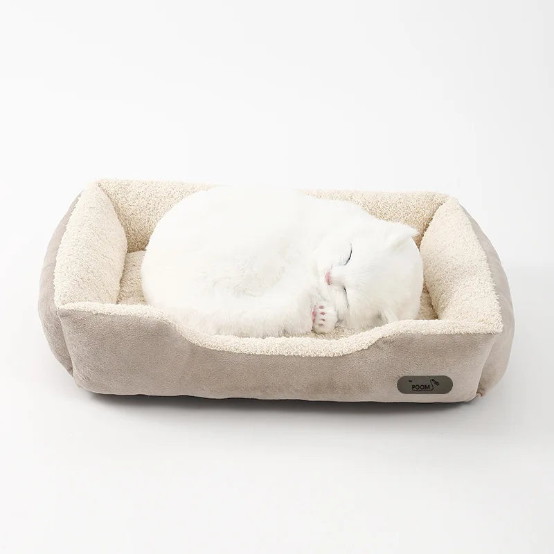 Cama para Perros y Gatos - Suave, Cálida y Antideslizante
