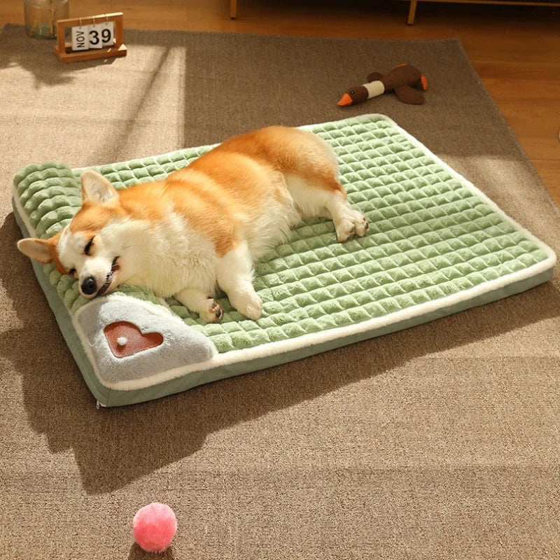 Cama de Felpa Suave BPEDT para Perros – Con Funda Desmontable y Relleno de Espuma
