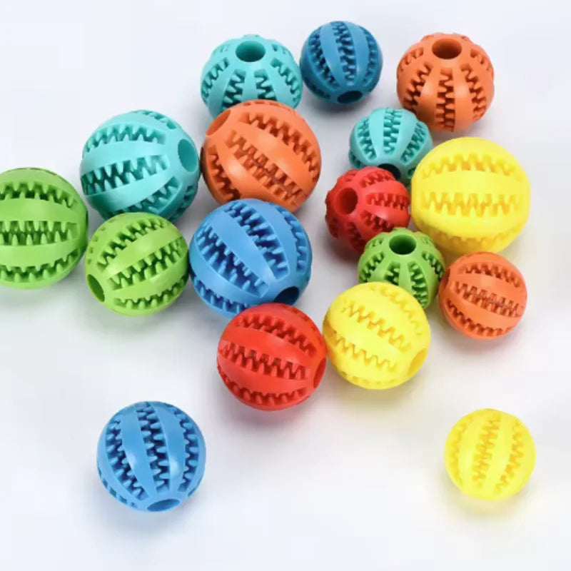 Pelota interactiva de goma para mascotas