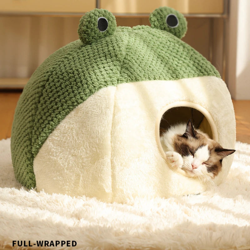 Cama Nido para Gatos BPEDT – Diseño Divertido en Forma de Rana