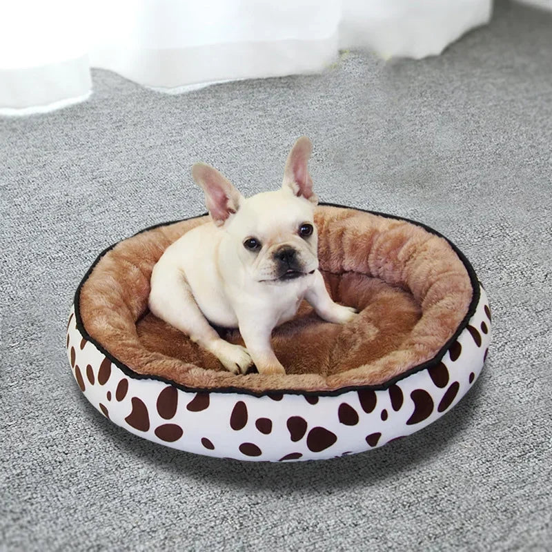 Cama Redonda de Felpa Suave para Perros y Gatos – El descanso perfecto para tu mascota en cualquier estación