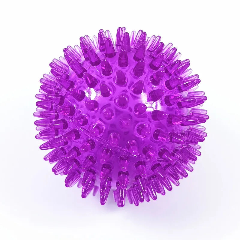 Pelota de goma TPR para perros – Limpieza dental y juego interactivo