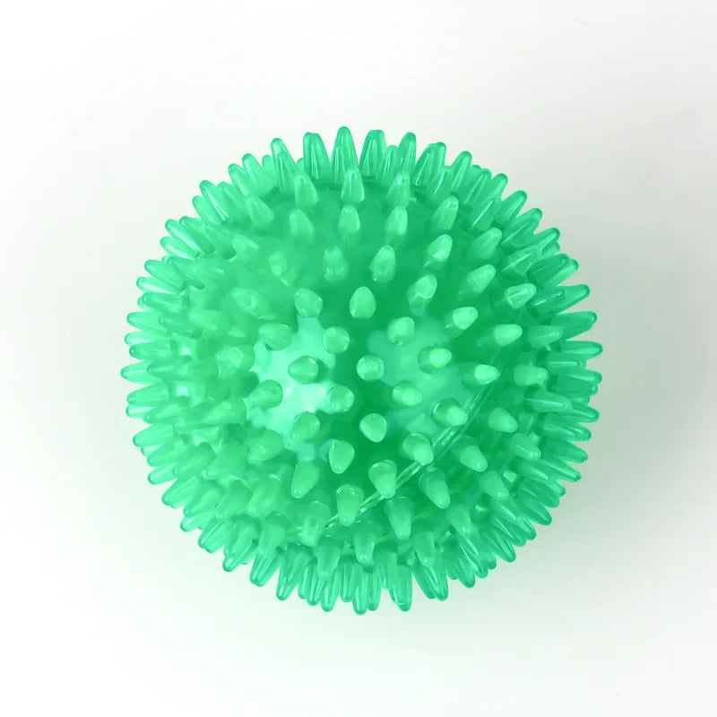 Pelota de goma TPR para perros – Limpieza dental y juego interactivo