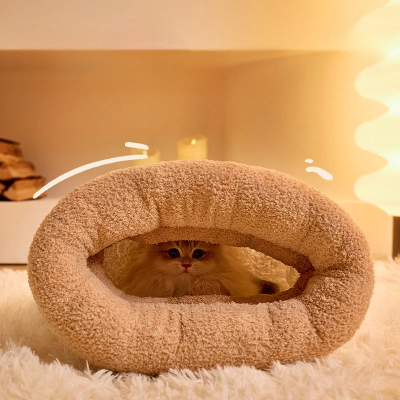 Saco Cueva para Gatos – Cálido, Suave y Semicerrado