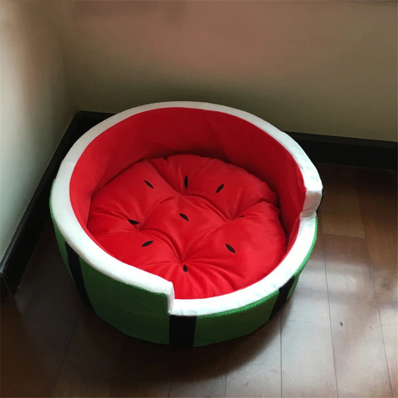Cama Redonda para Perros y Gatos – Suave, Transpirable y Estampado Divertido