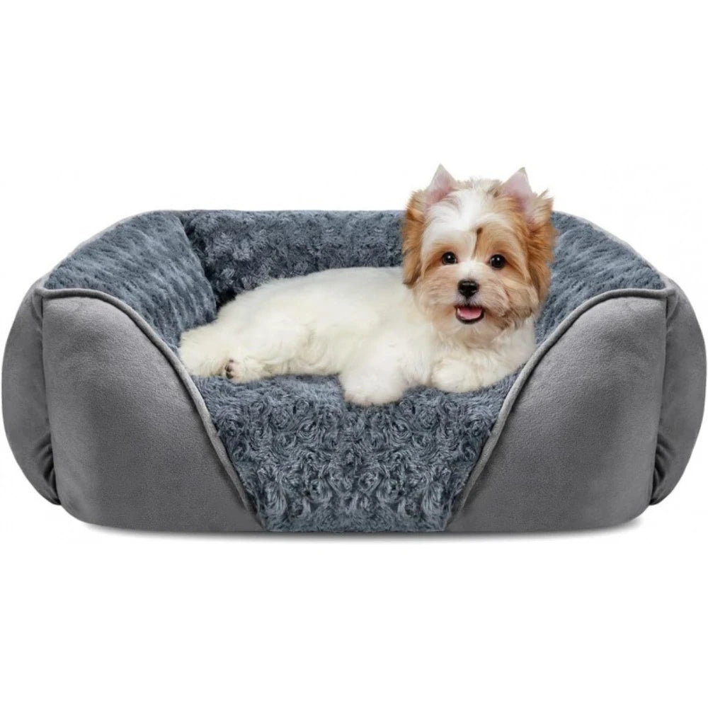 Cama Rectangular de Felpa BPEDT – Cálida y Acogedora para Invierno
