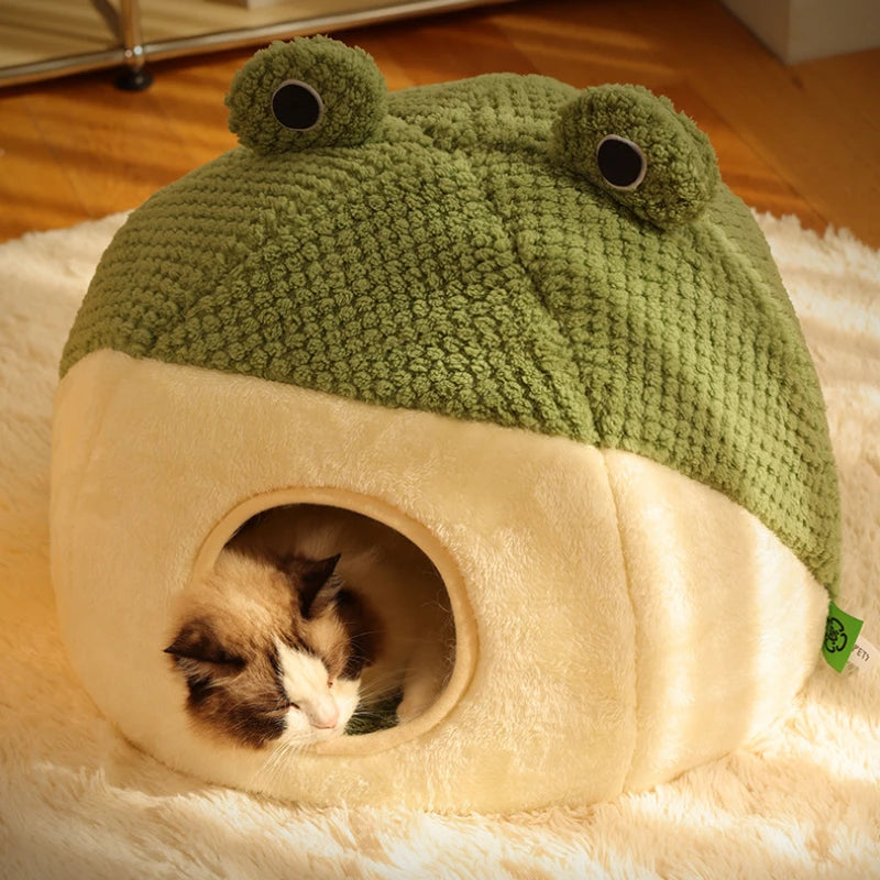 Cama Nido para Gatos BPEDT – Diseño Divertido en Forma de Rana