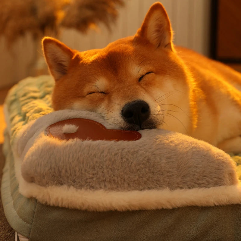 Cama de Felpa Suave BPEDT para Perros – Con Funda Desmontable y Relleno de Espuma