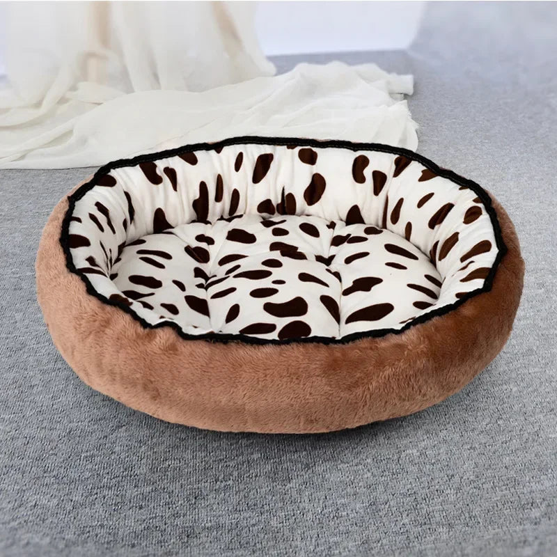 Cama Redonda de Felpa Suave para Perros y Gatos – El descanso perfecto para tu mascota en cualquier estación