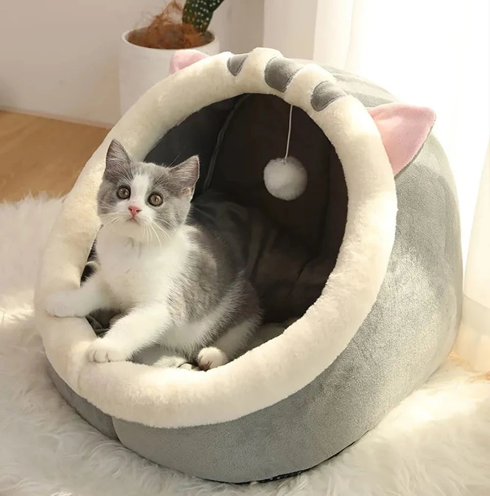 Cama para Gatos Suave de Felpa con Cojín Doble Cara – Comodidad y estilo para el descanso perfecto de tu gato