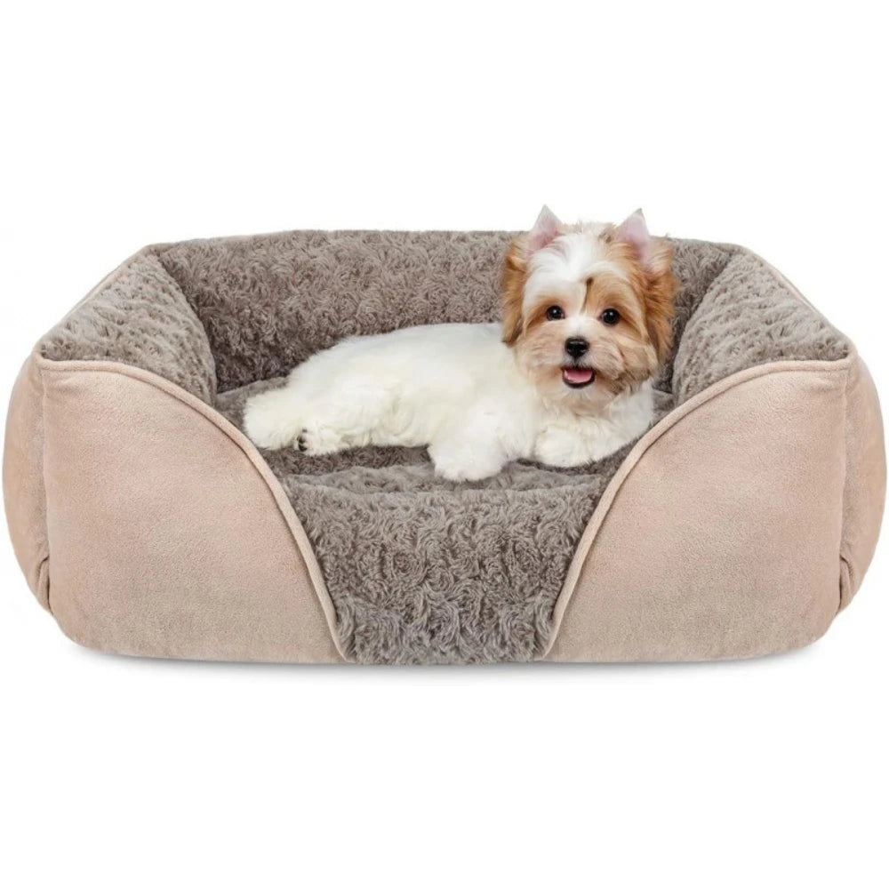 Cama Rectangular de Felpa BPEDT – Cálida y Acogedora para Invierno