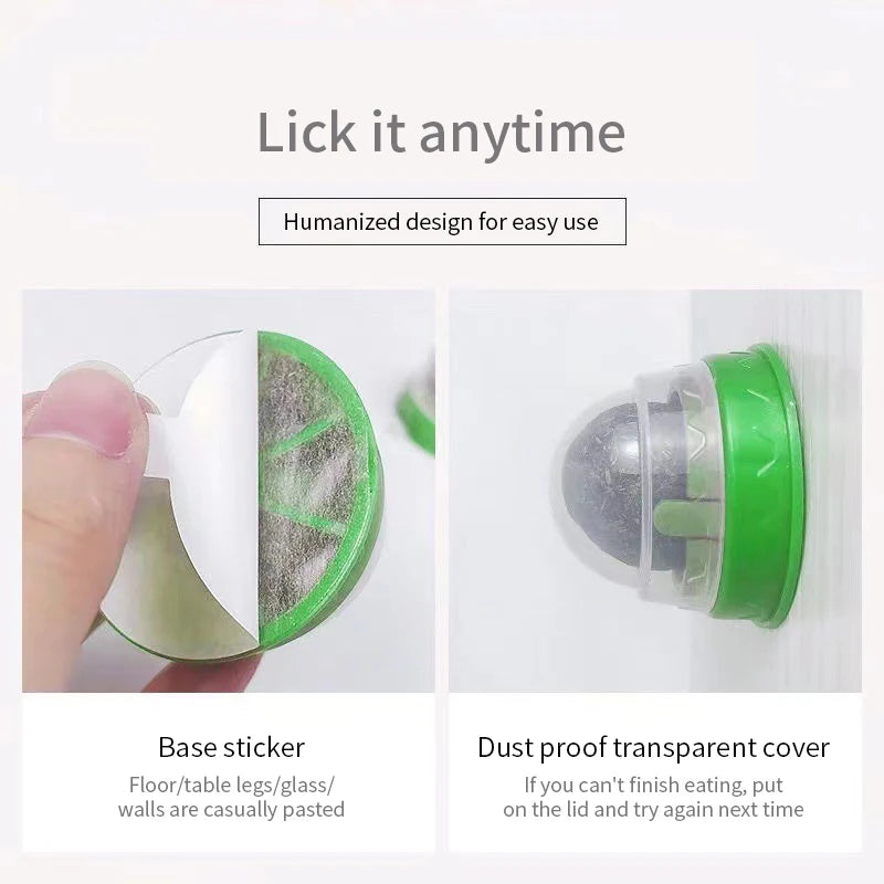 Pelota de hierba gatera natural adherible para gatos – Juguete y snack digestivo