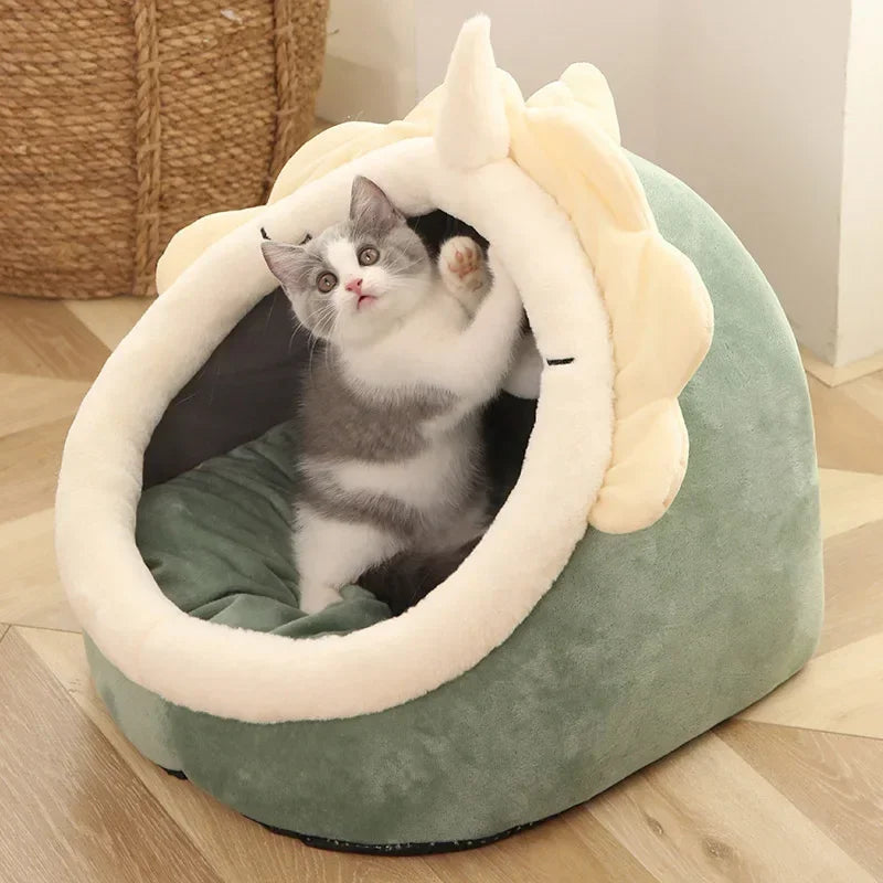 Cama para Gatos Suave de Felpa con Cojín Doble Cara – Comodidad y estilo para el descanso perfecto de tu gato