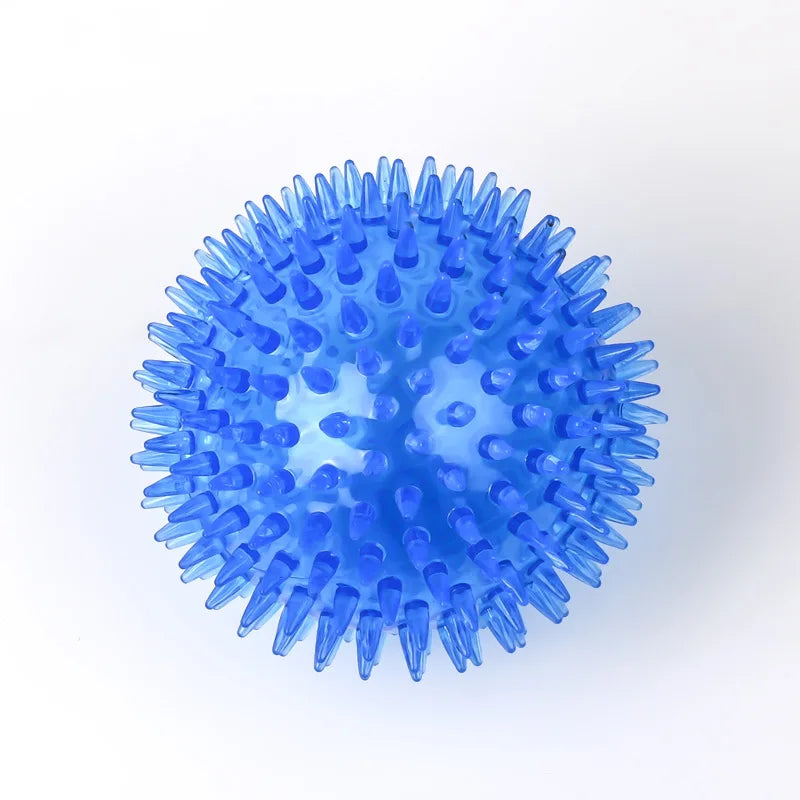 Pelota de goma TPR para perros – Limpieza dental y juego interactivo
