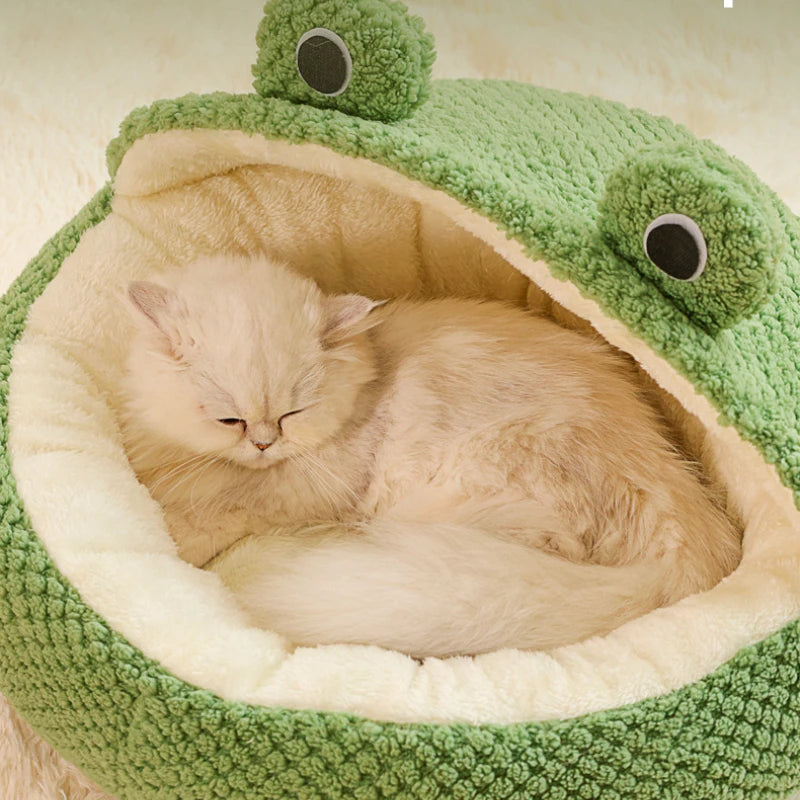 Cama Nido para Gatos BPEDT – Diseño Divertido en Forma de Rana