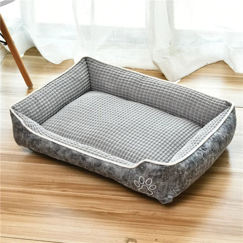 Cama Rectangular BPEDT para Perros y Gatos – Resistente, Desmontable y Lavable