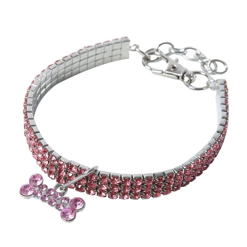 Collar Brillante con Diamantes de Imitación para Perros – Elegancia y brillo para tu mascota en cada paseo
