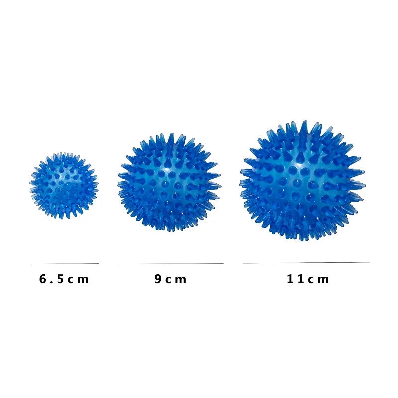 Pelota de goma TPR para perros – Limpieza dental y juego interactivo