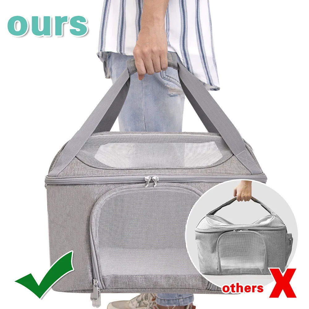 Transportín plegable para perros pequeños, duradero y a prueba de viento