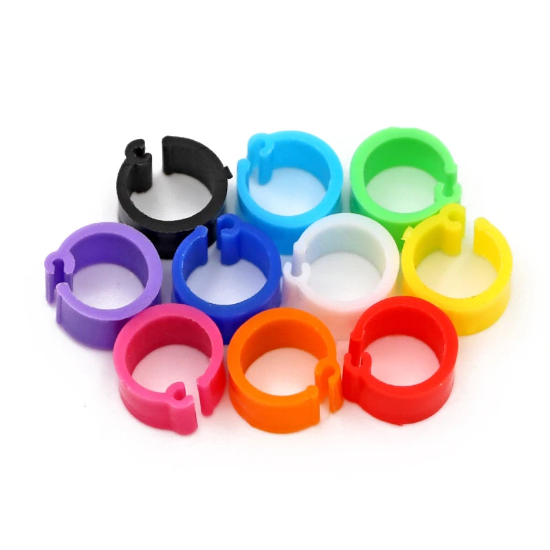 Anillos de pie para aves en diferentes colores, 100 piezas, accesorios de alta calidad para palomas y otras aves de criadero