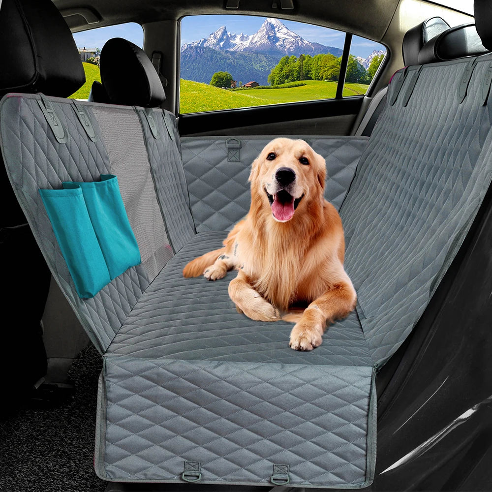 Funda impermeable y multifuncional para el asiento trasero del coche para perros y gatos