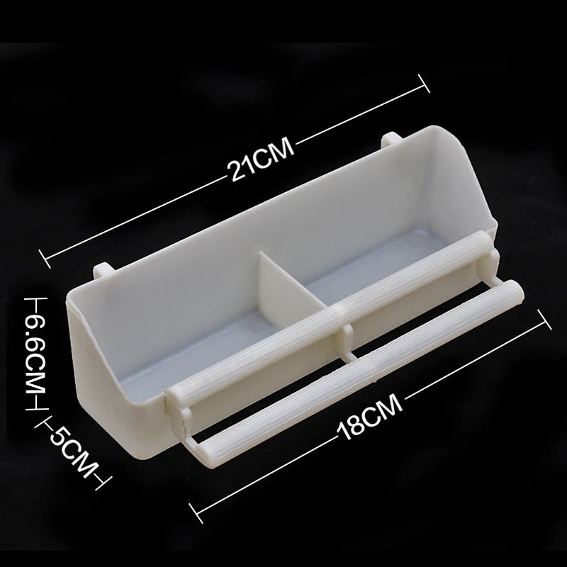 Set de 5 comederos y bebederos de plástico para aves pequeñas