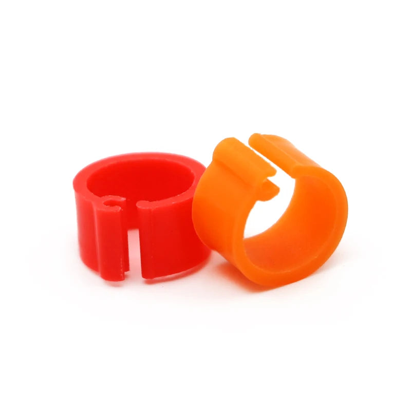 100 Piezas de aros para patas de aves en colores variados, plástico de alta calidad