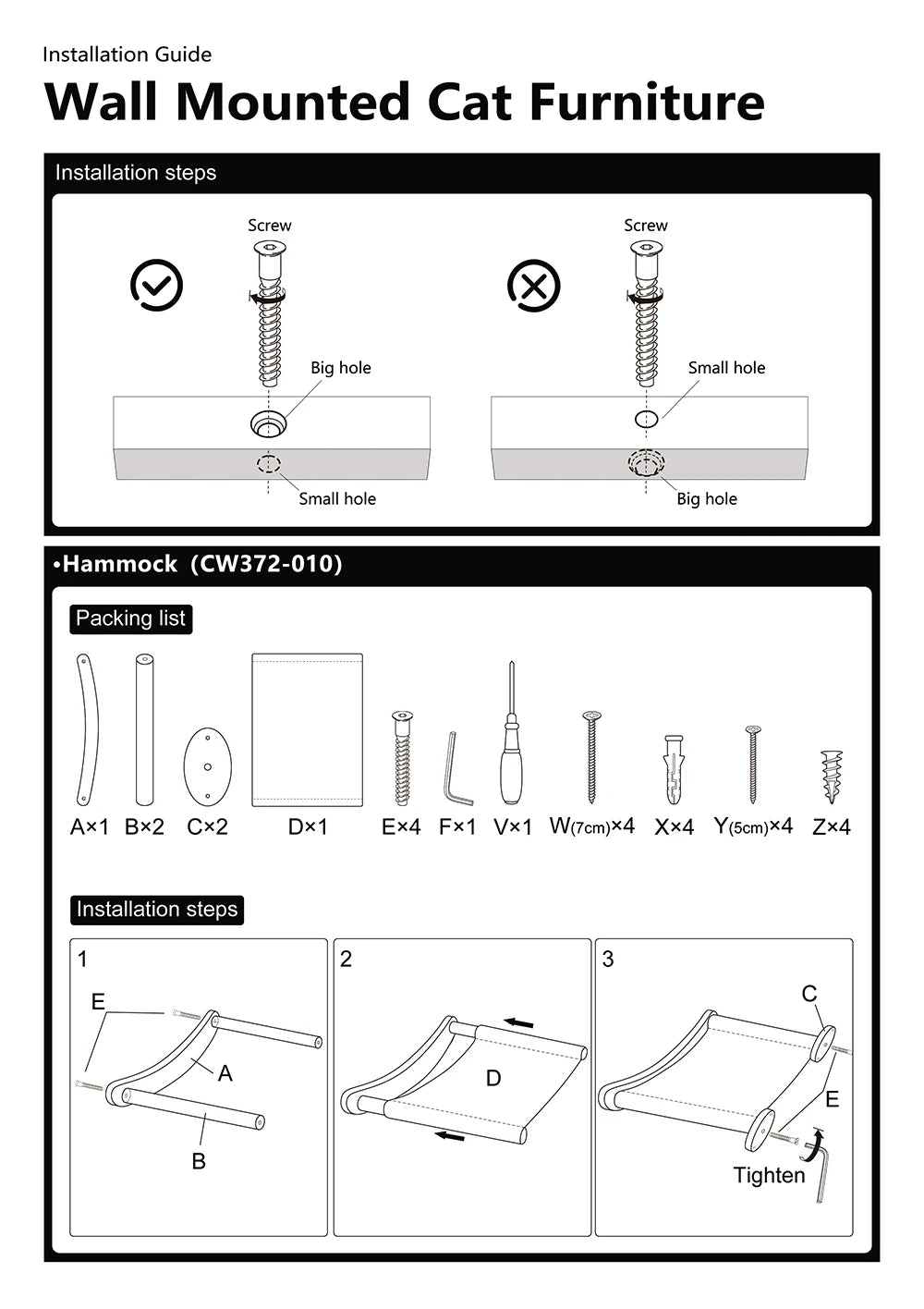 Árbol para gatos de doble nivel con hamaca y estantes de pared