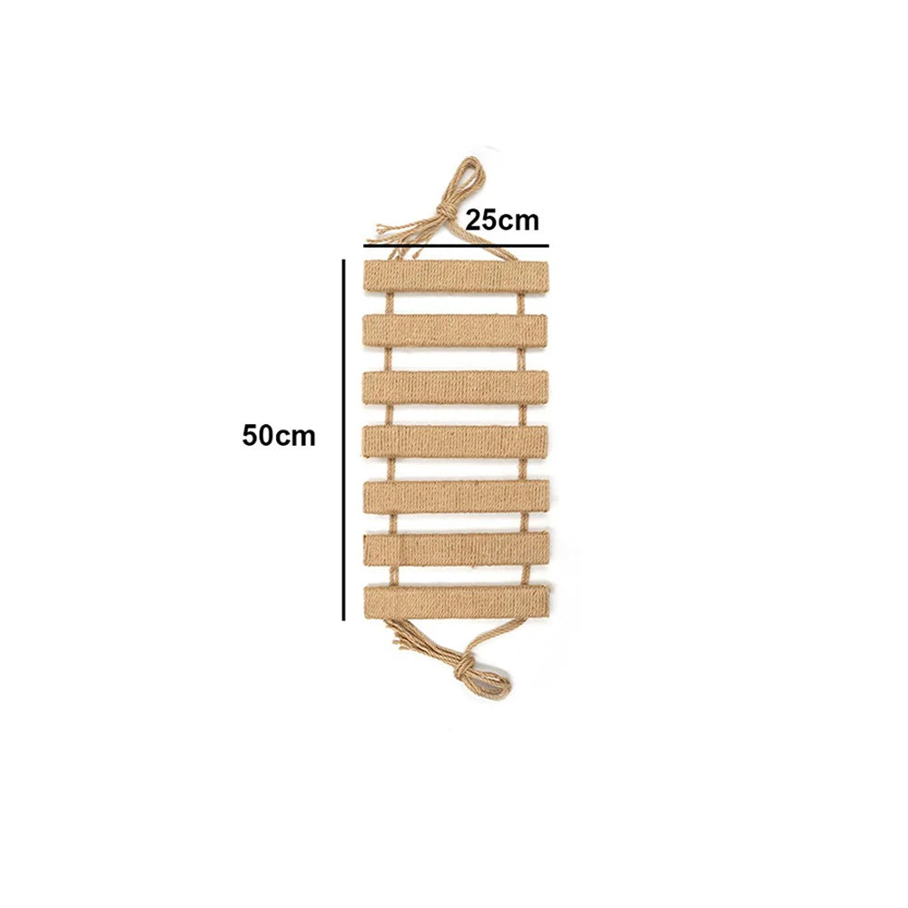Escalera para gatos de madera con cuerda de sisal, apta para crear espacios de juego y ejercicio