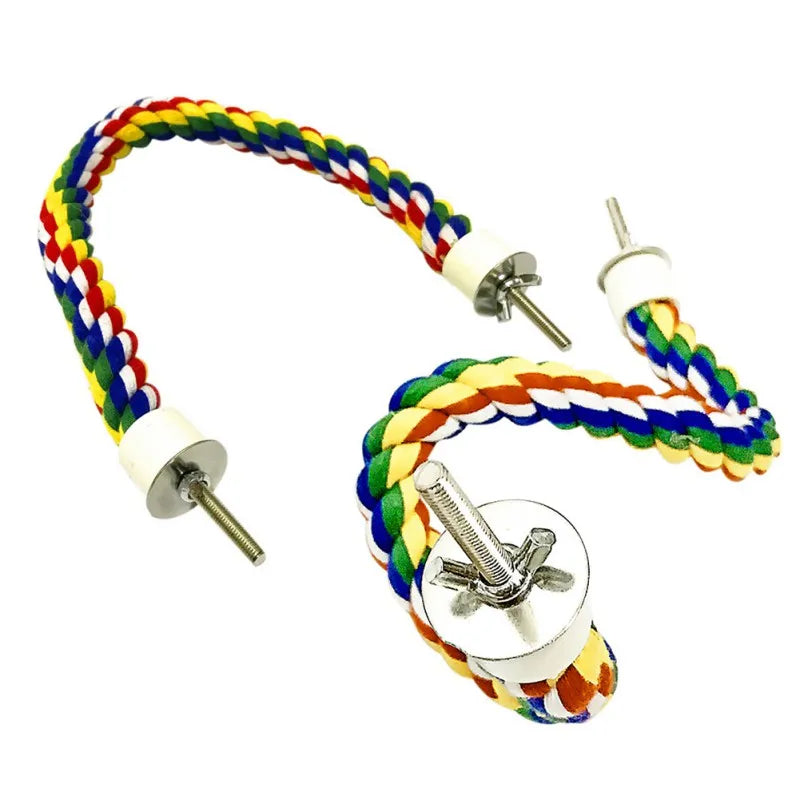 Juguete para aves de cuerda de algodón multicolor en diferentes tamaños