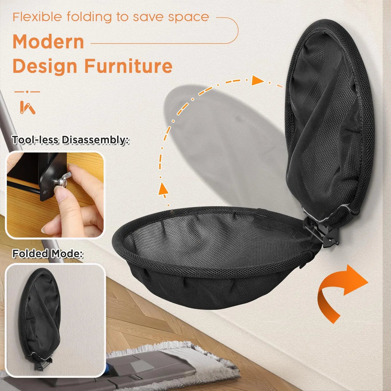 Columpio de pared para gatos con diseño en baloncesto y estructura ajustable