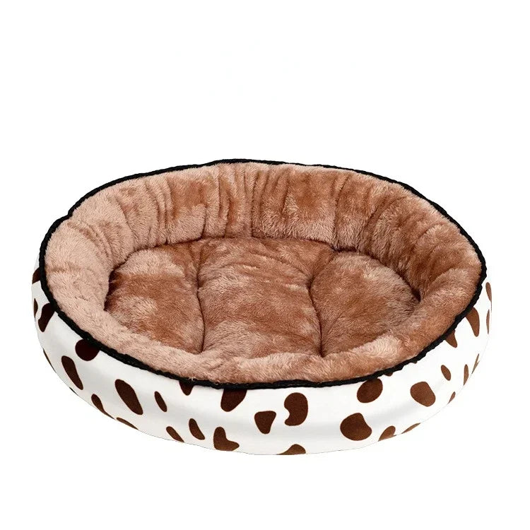 Cama Redonda de Felpa BPEDT para Perros y Gatos – Confort y Relajación