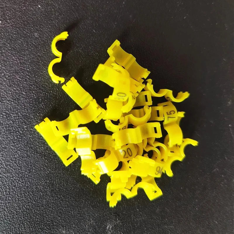 10pcs Anillos para patas de aves con números y diferentes diámetros