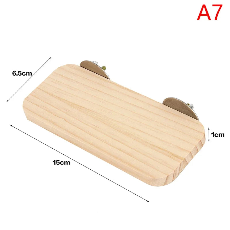 Soporte de madera para aves pequeñas y loros