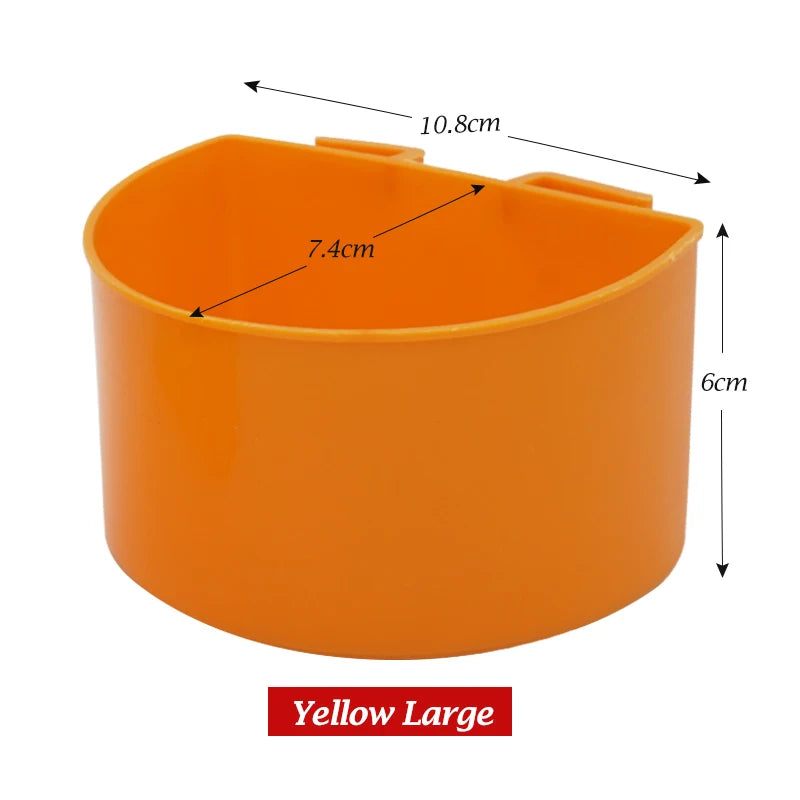 Set de 5 comederos de plástico para aves, antiderrame y fácil de limpiar