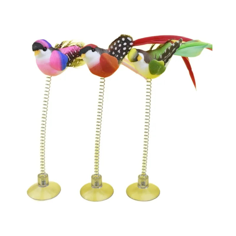 Juguete Mordedor para Gatos en Forma de Pájaro con Resorte