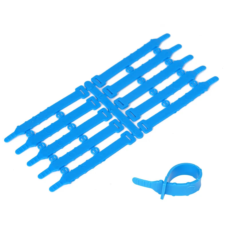 Anillos ajustables de PVC para aves de corral en diferentes colores - Pack de 30 o 50 unidades