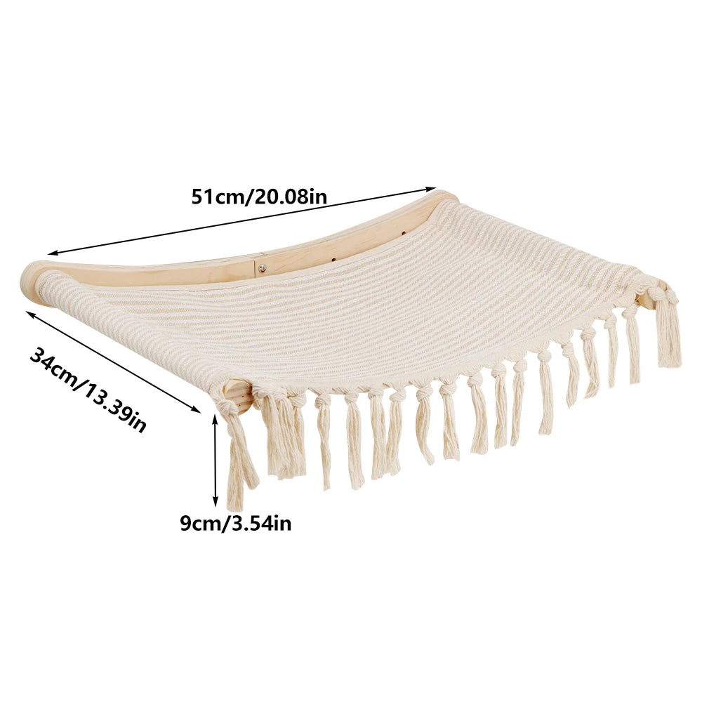 Arbol de gato de pared con hamaca y espacio de descanso compacto para gatos