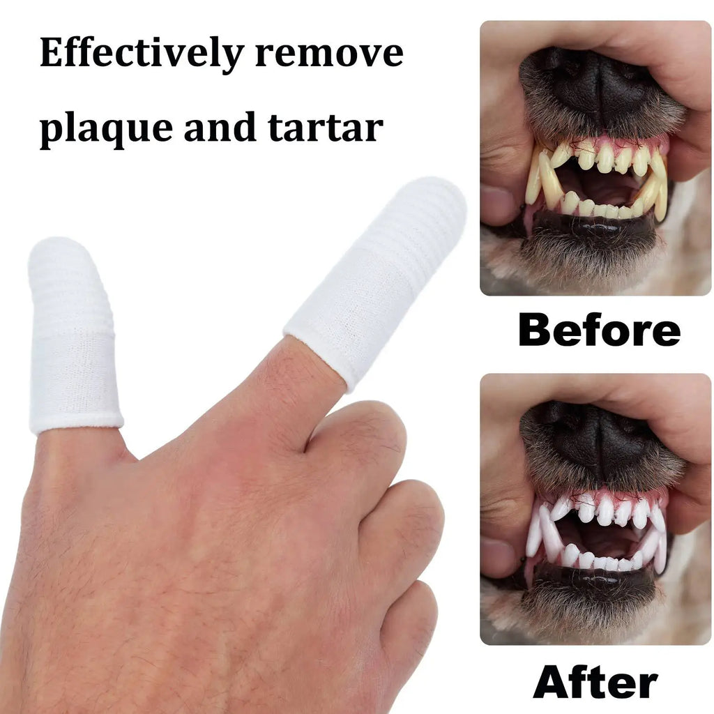 Set de Cepillos de Dedo para la Limpieza Dental de Perros y Gatos