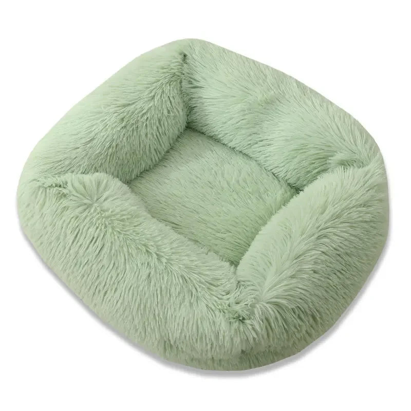 Cama Cuadrada de Felpa para Perros y Gatos – Suave, Cálida y Antideslizante